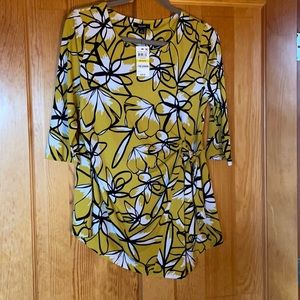 Yellow floral Alfani tunic